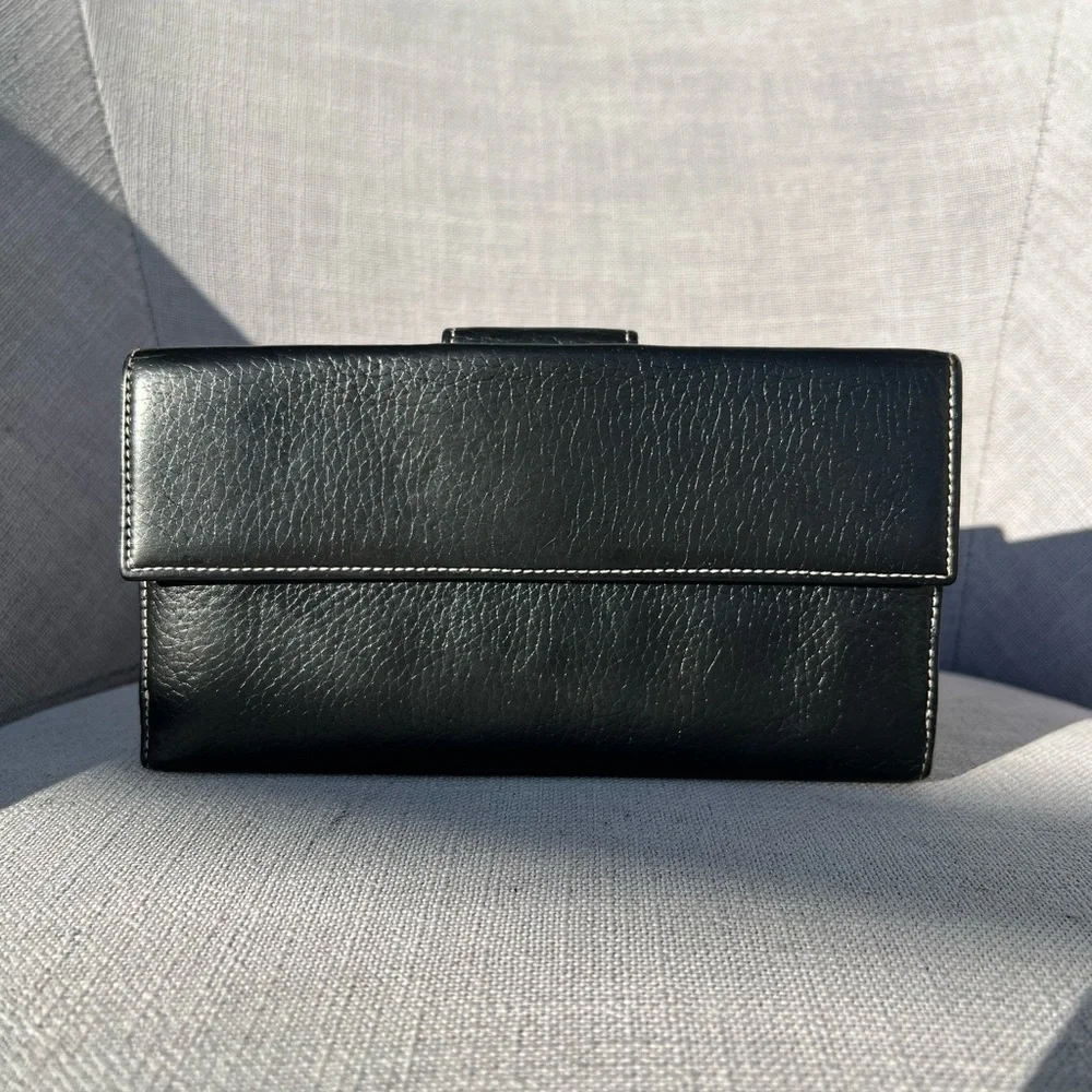 Tiffany & Co. Bi-fold long wallet leather black - Picture 2 of 7